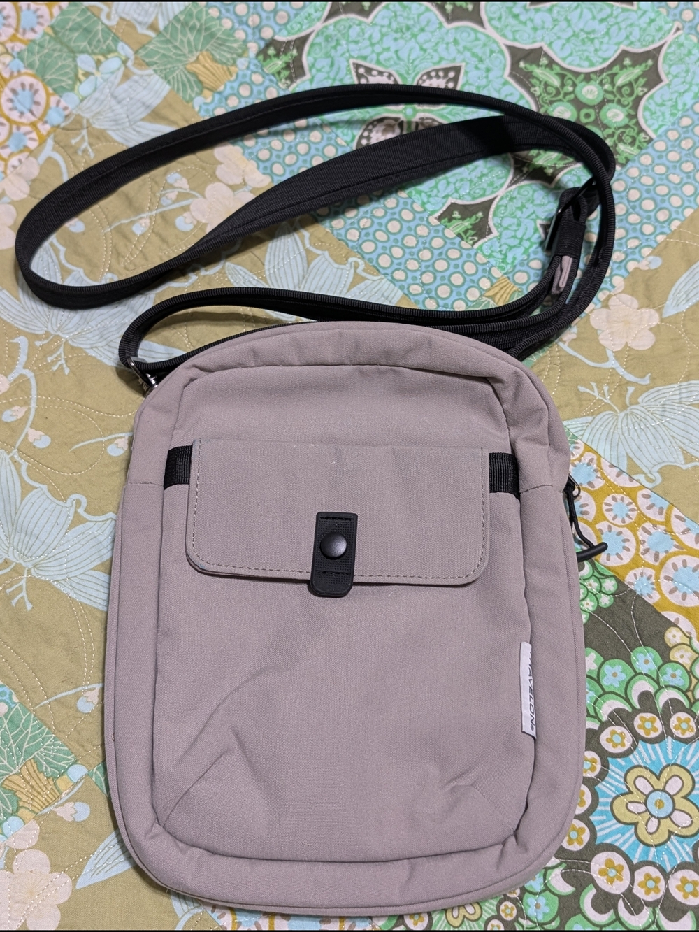 TravelOn Men's Taupe Crossbody Shoulder Bag